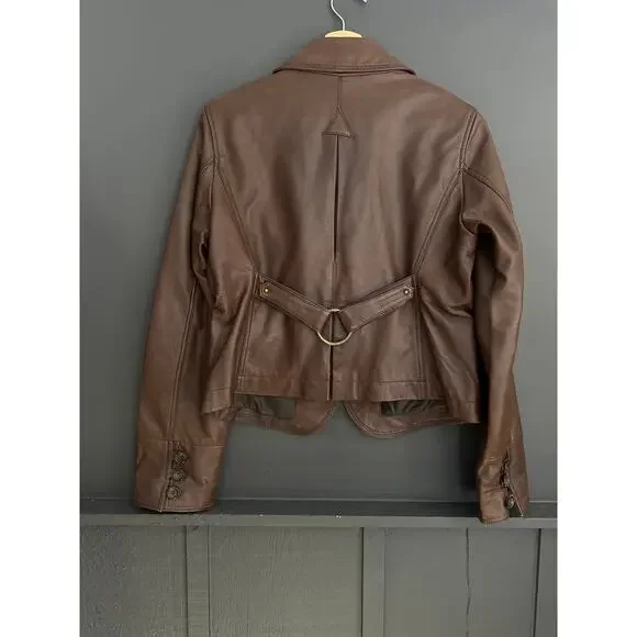 Vintage Wilsons Leather Brown Leather Jacket Academia Size Large - Picture 2 of 8
